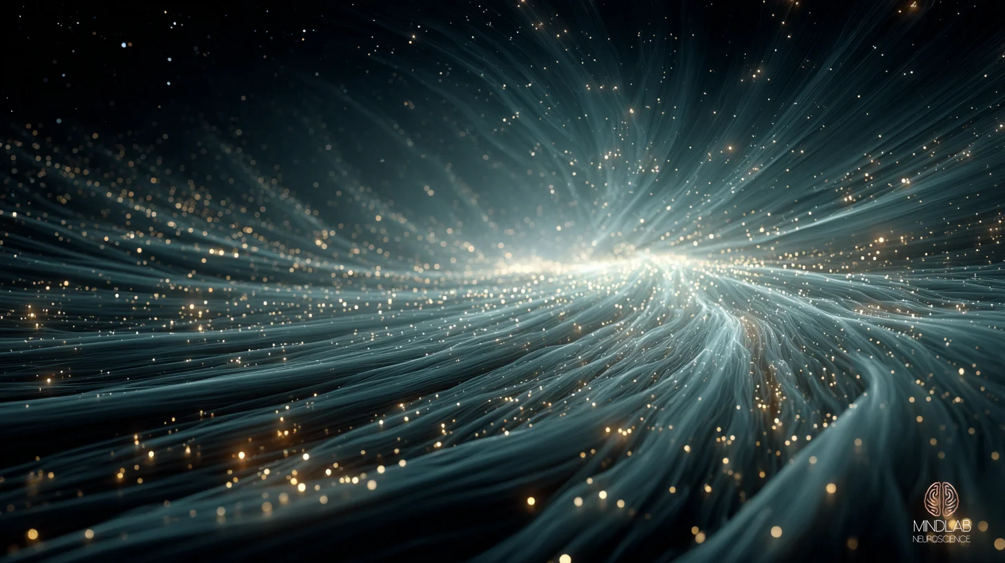 Macro view of the salience network in deep navy — Dr. Sydney Ceruto, MindLAB Neuroscience.