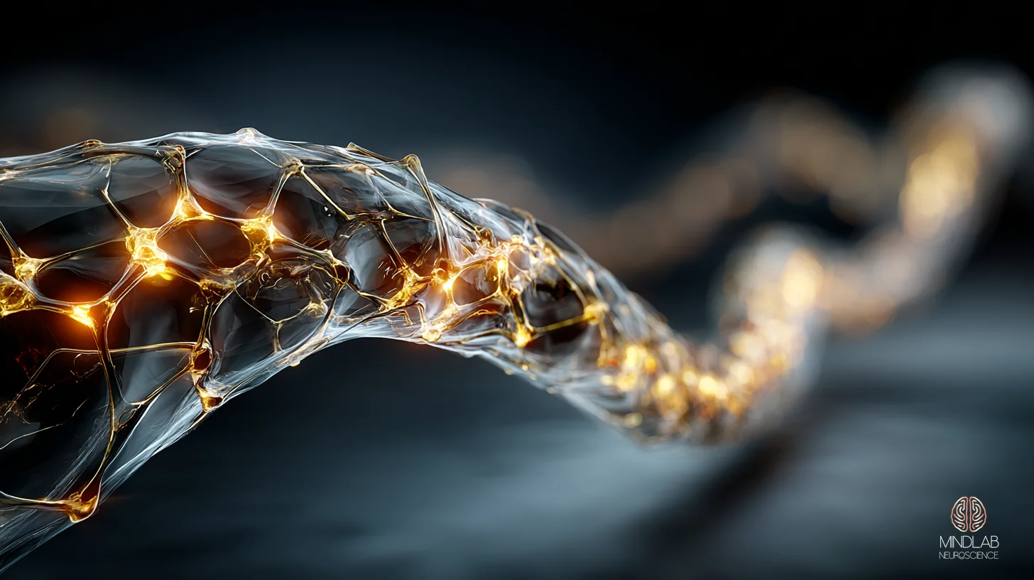 Cerebellar architecture rendered as luminous neural circuitry — Dr. Sydney Ceruto, MindLAB Neuroscience.