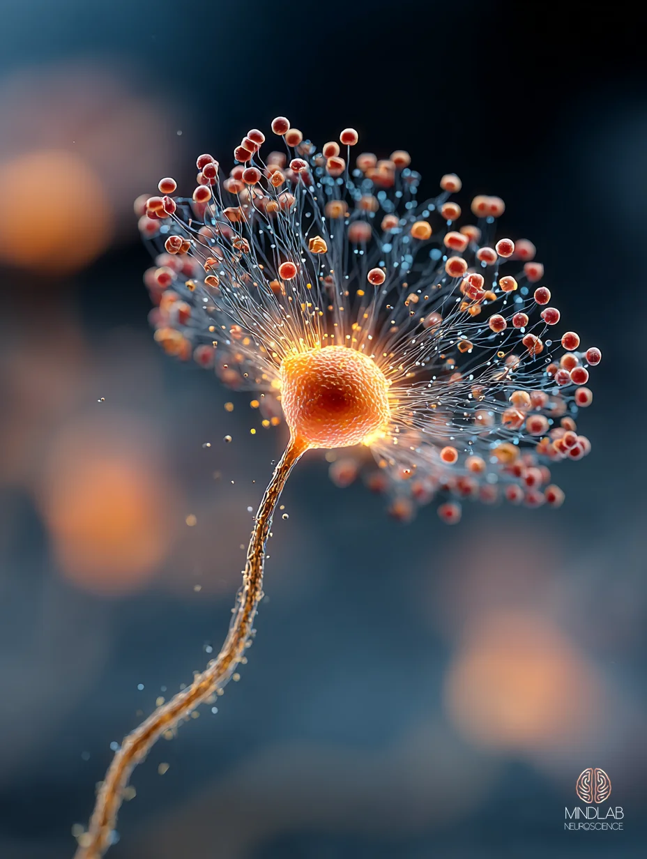 D1 receptor saturation close-up on prefrontal pyramidal neurons — dopamine and working memory, MindLAB Neuroscience.
