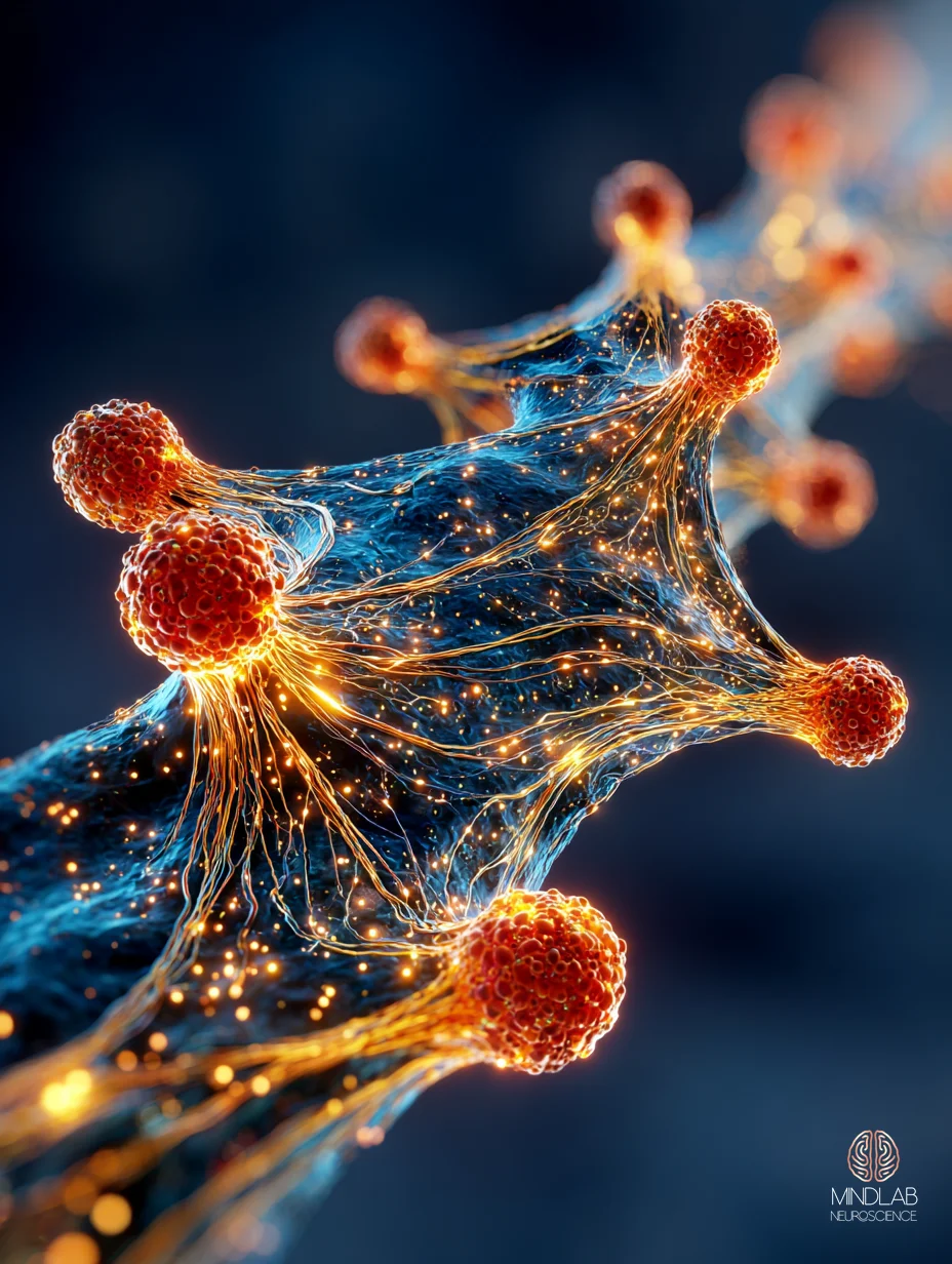 Perivascular channel along a cerebral arteriole — glymphatic system brain fog, Dr. Sydney Ceruto, MindLAB Neuroscience.