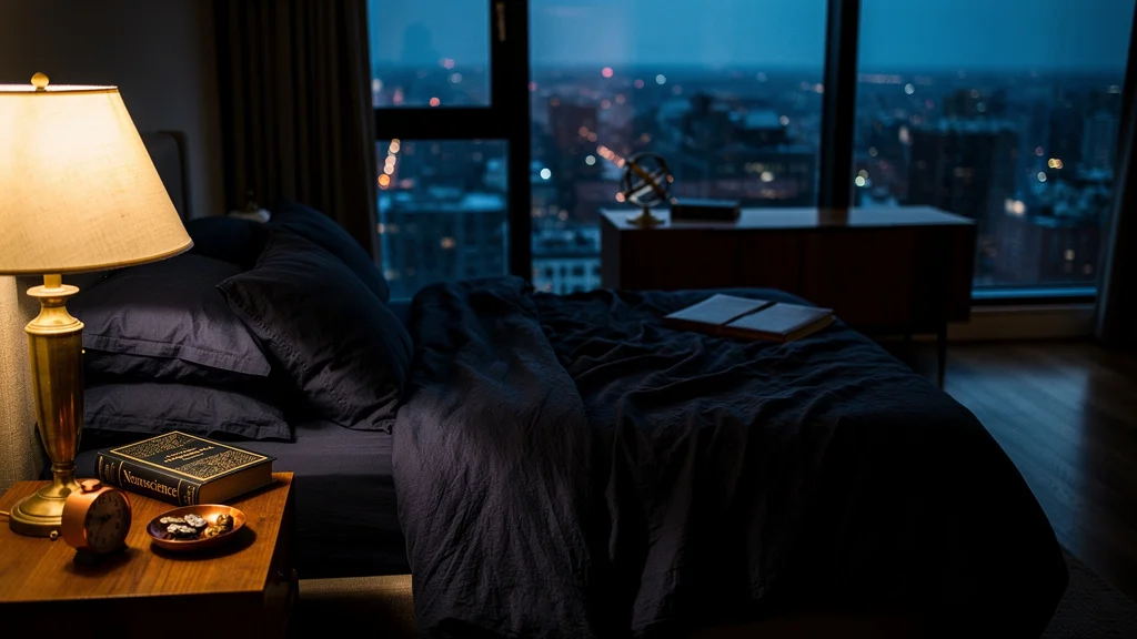Private bedroom at 3 a.m. with warm directional light suggesting post-betrayal sleeplessness — Dr. Sydney Ceruto, MindLAB Neuroscience.
