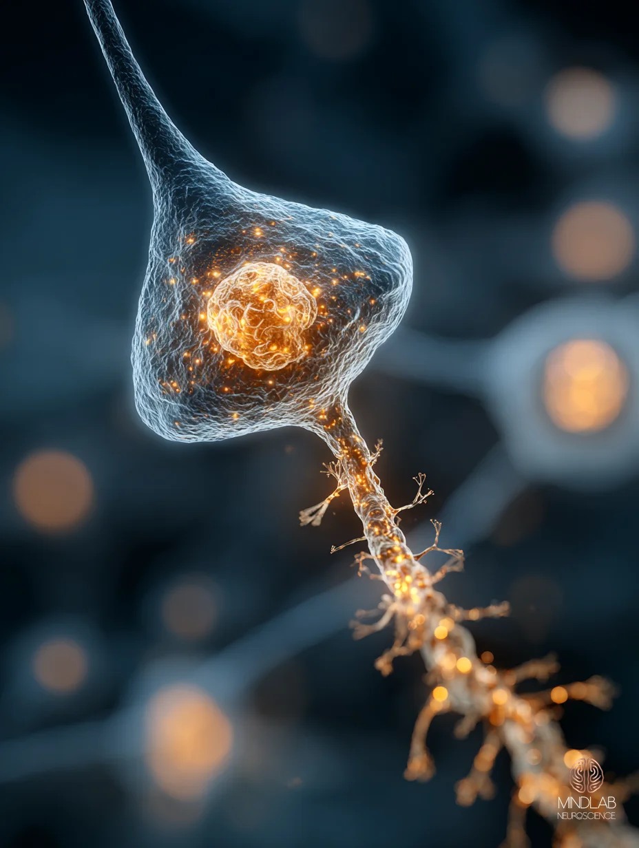Corticospinal pyramidal neuron with descending axon — Dr. Sydney Ceruto, MindLAB Neuroscience.