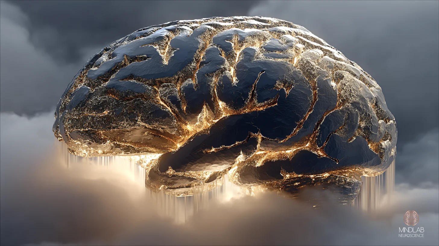 Atmospheric depiction of the human inferior frontal gyrus and ventral premotor cortex — Dr. Sydney Ceruto, MindLAB Neuroscience.