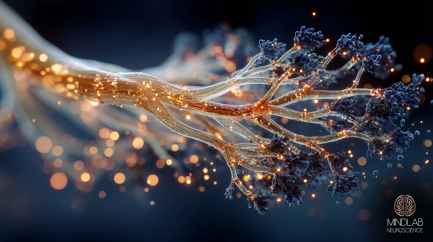 Serotonin MAO-A aggression genetics — serotonergic pathways flowing toward prefrontal cortex with enzyme degradation at synaptic junctions — Dr. Sydney Ceruto, MindLAB Neuroscience.