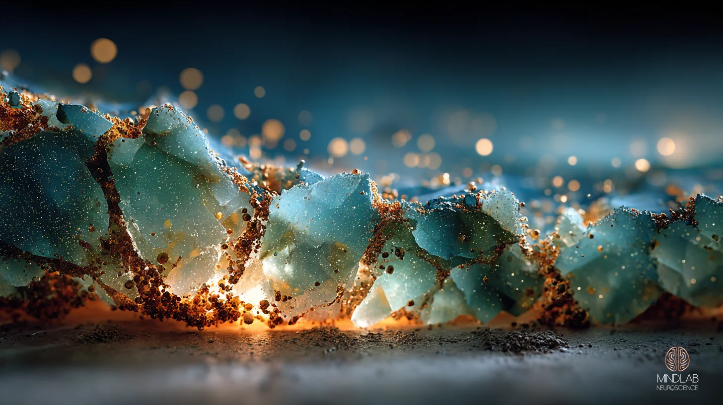A scientific close view of neural tissue under low light, suggesting incomplete restoration after chronic sleep loss — Dr. Sydney Ceruto, MindLAB Neuroscience.