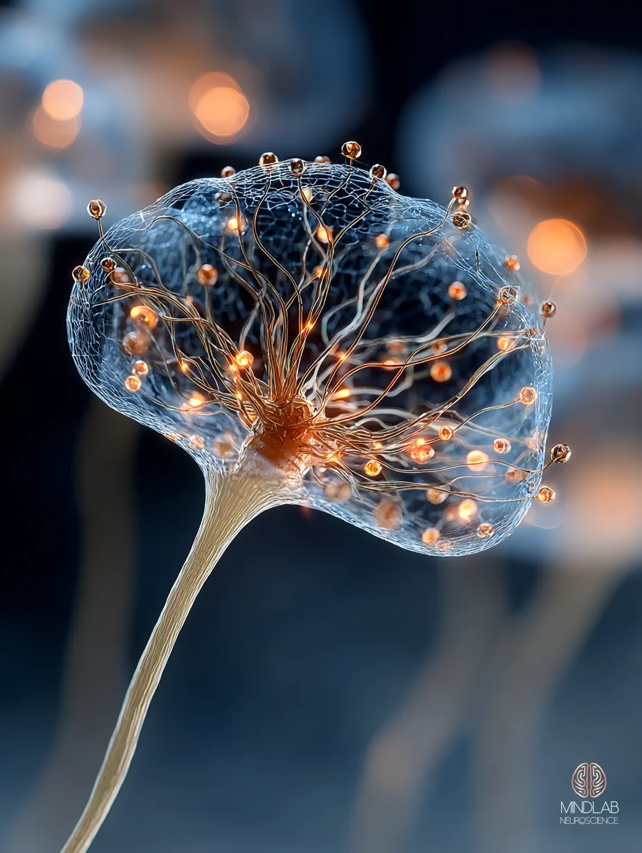 Close-up of a prefrontal pyramidal neuron with inflammatory cytokines IL-6 and TNF-alpha diffusing in the extracellular space — the 72-hour window of residual inflammation that persists beyond subjective sleep recovery — Dr. Sydney Ceruto, MindLAB Neuroscience.