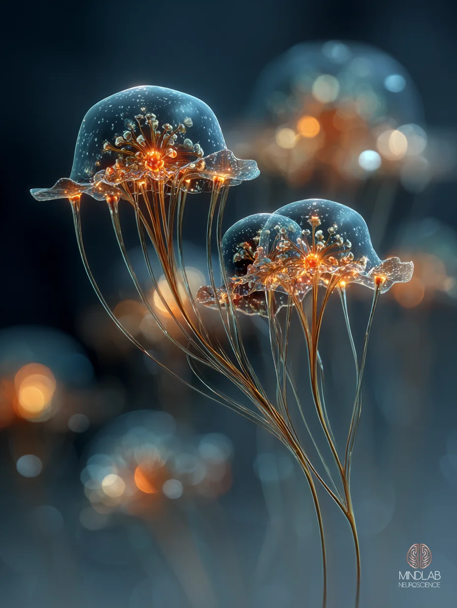 Intimate close-up of a midbrain dopaminergic region — Dr. Sydney Ceruto, MindLAB Neuroscience.