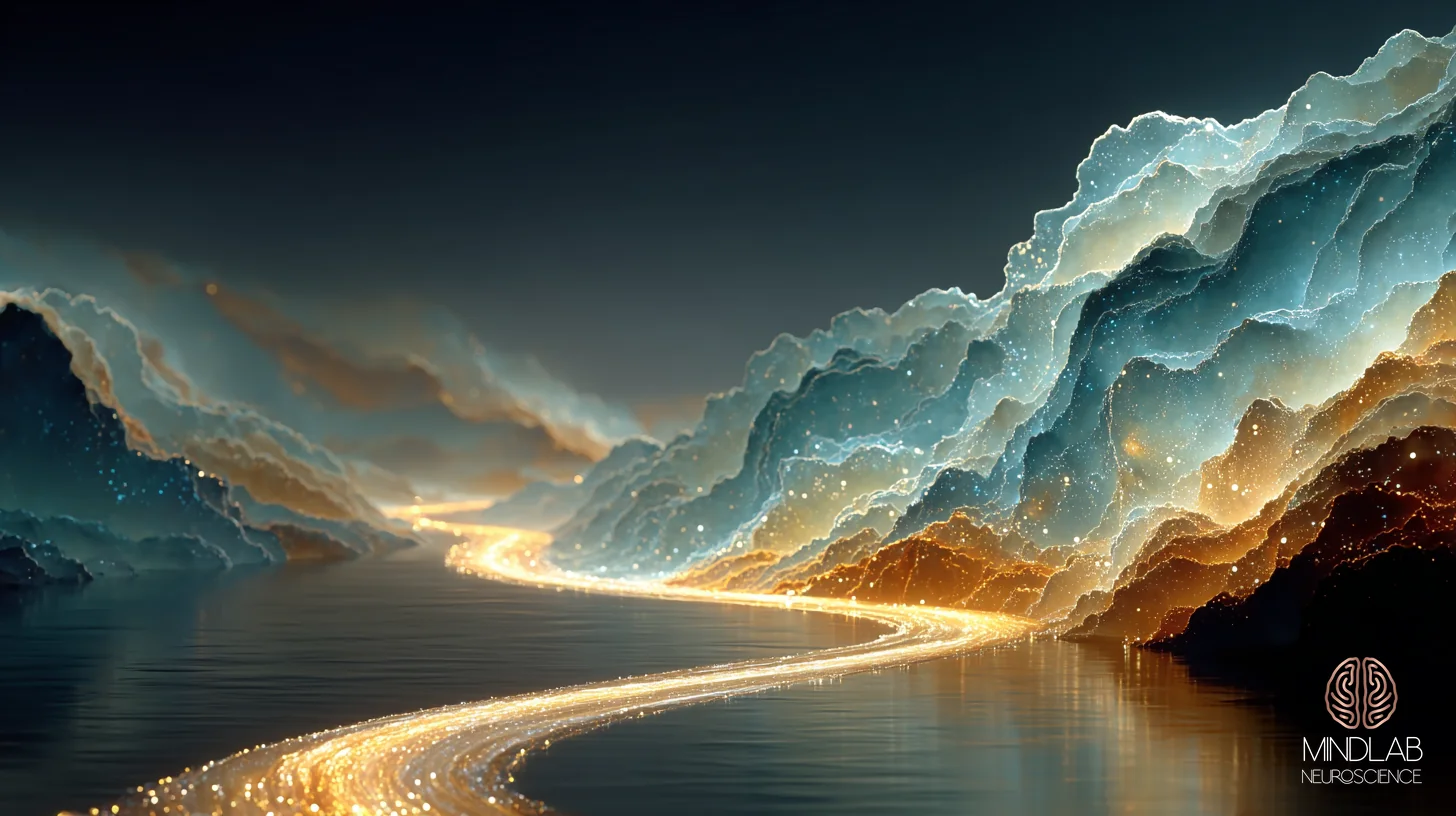 The cortisol-melatonin crossover — a visualization of the 24-hour hormonal curve where rising cortisol meets falling melatonin at 3-4am, the neuroendocrine handoff that governs early-morning waking — Dr. Sydney Ceruto, MindLAB Neuroscience.
