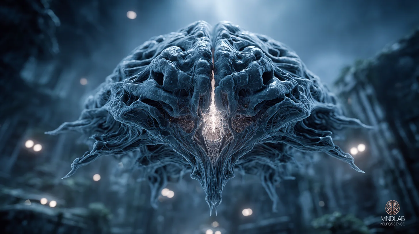 Macro architectural view of the dorsal striatum surrounded by globus pallidus, subthalamic nucleus, and substantia nigra, the basal-ganglia neighborhood that converts repeated compulsions into automatic motor programs. This wider anatomical territory is where dorsal-striatal dominance entrenches the OCD circuit over time — Dr. Sydney Ceruto, MindLAB Neuroscience.